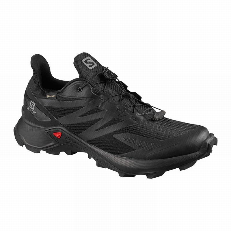 Salomon Israel SUPERCROSS BLAST GTX - Mens Trail Running Shoes - Black (AOLX-32915)